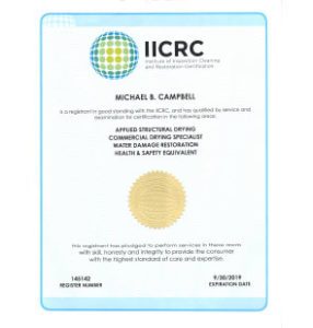 certificate mike iicrc